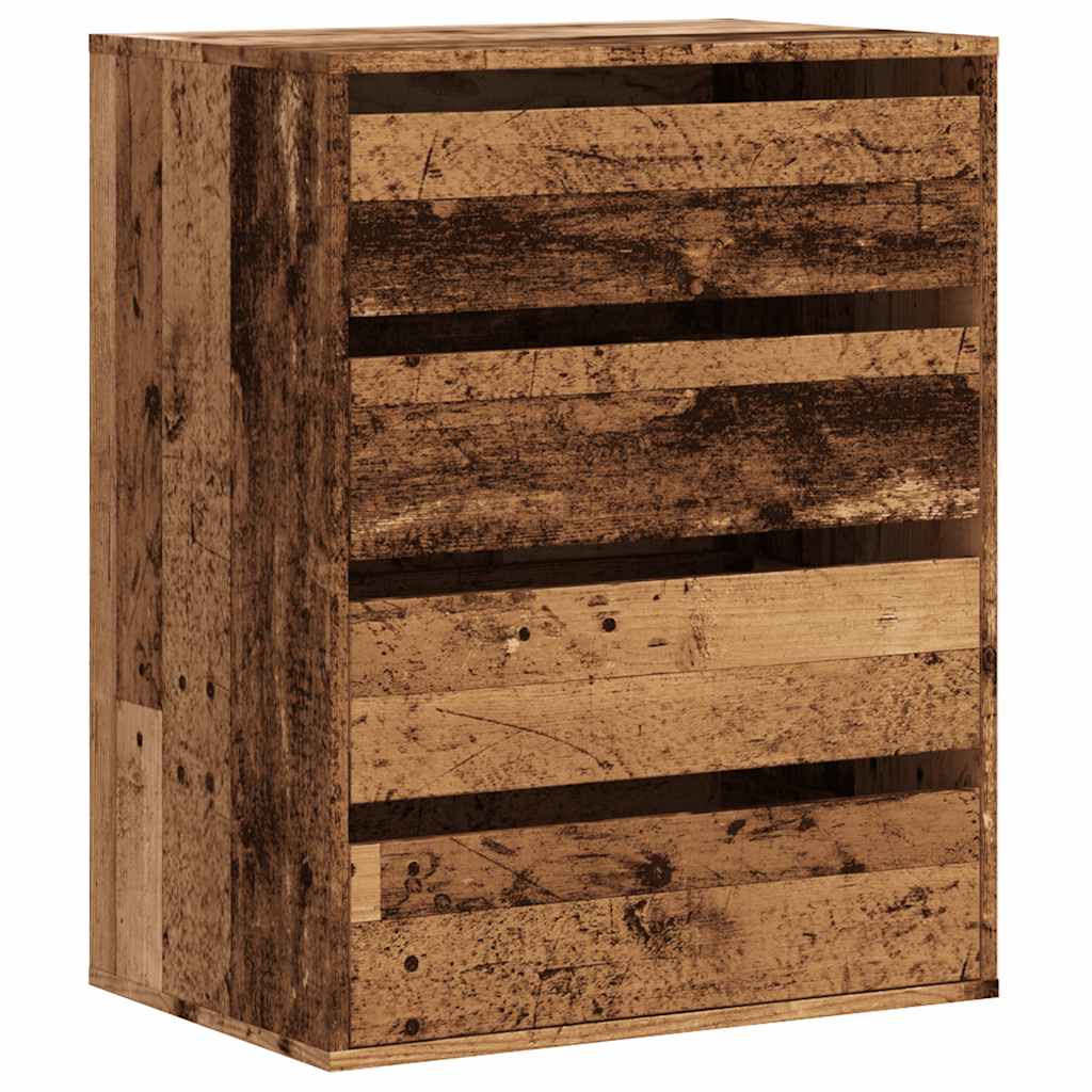 Chest of drawers old wood 60x41x76 cm engineered wood