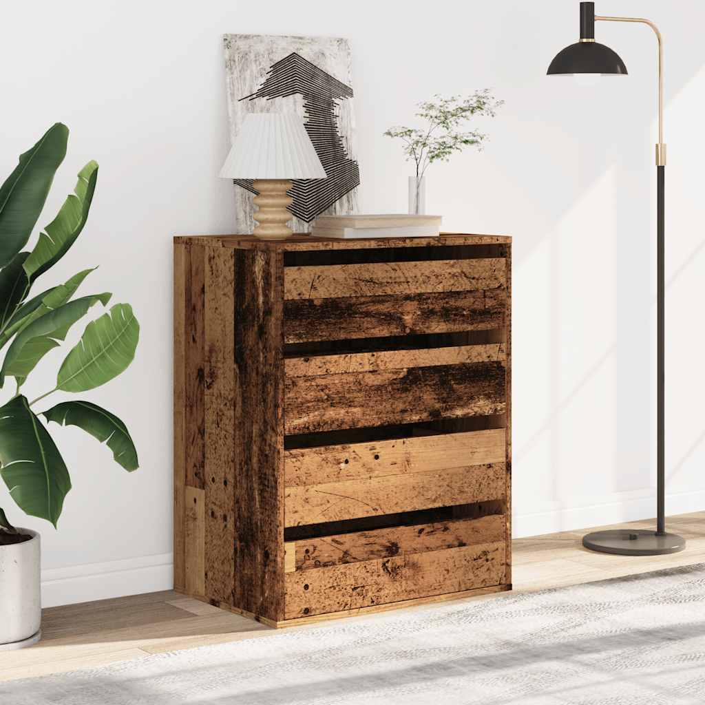Chest of drawers old wood 60x41x76 cm engineered wood