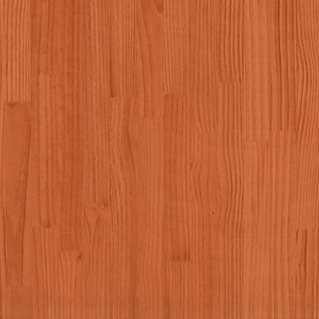Sengeramme med hodegavl voksbrun 180x200 cm heltre furu