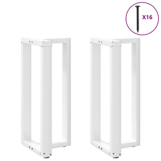 Bar table legs T-shaped 2 pcs white 40x35x(90-91) cm steel
