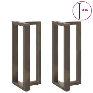 Bar table legs T-shaped 2 pcs natural 40x35x(90-91) cm steel