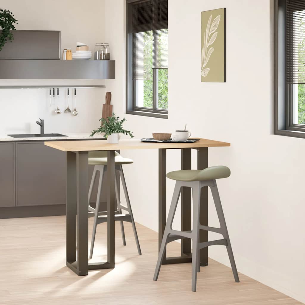 Bar table legs T-shaped 2 pcs natural 50x35x(100-101) cm steel