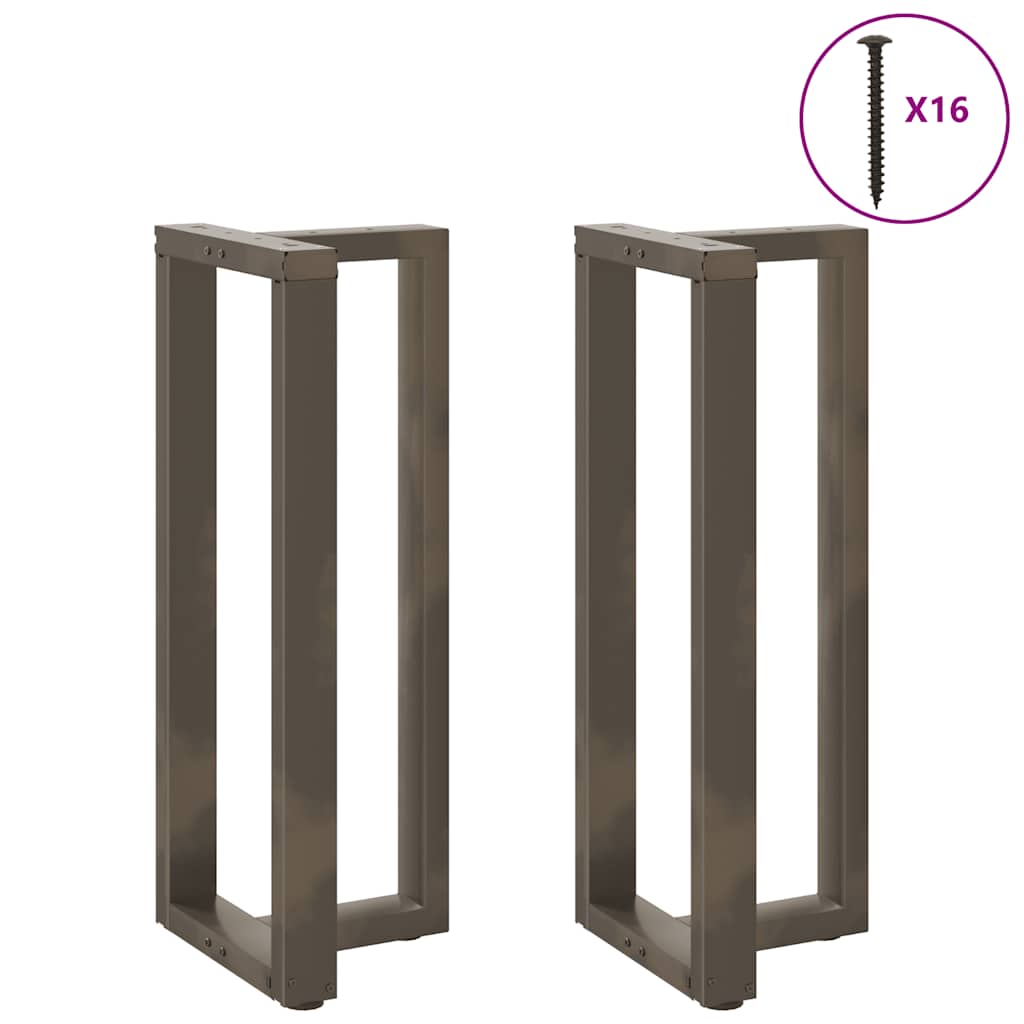 Bar table legs T-shaped 2 pcs natural 50x35x(100-101) cm steel