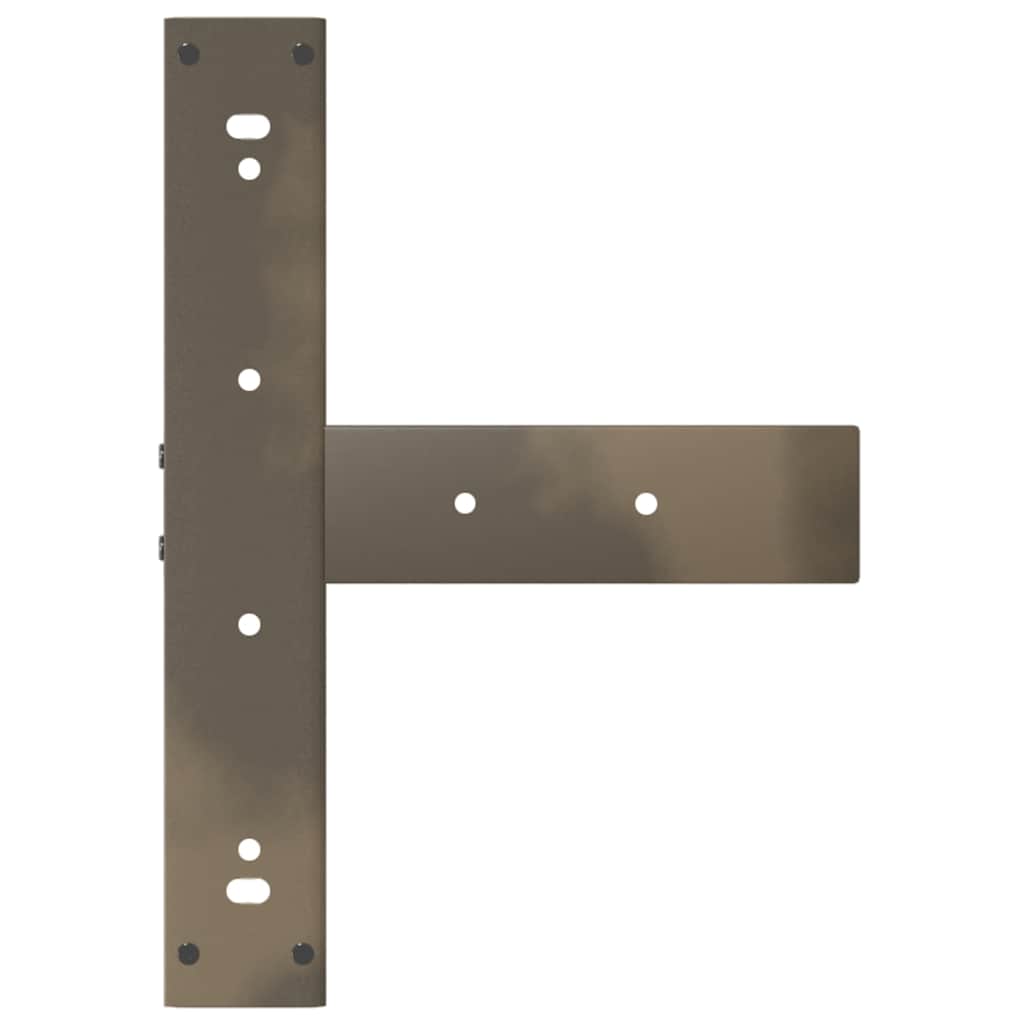 Bar table legs T-shaped 2 pcs natural 50x35x(100-101) cm steel