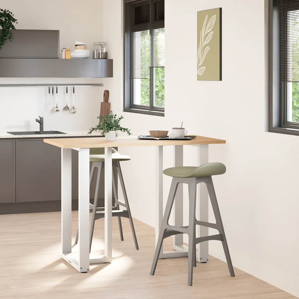 Bar table legs T-shaped 2 pcs white 60x35x(100-101) cm steel