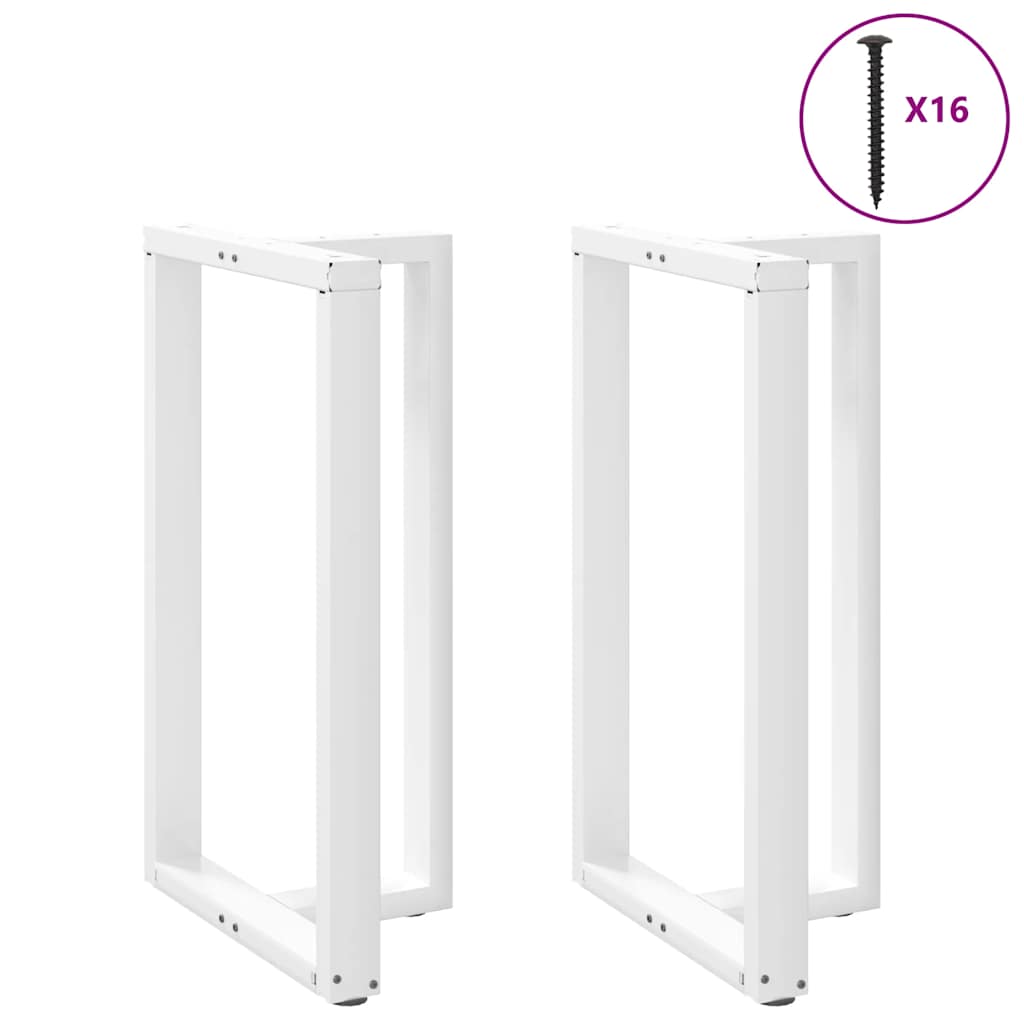 Bar table legs T-shaped 2 pcs white 60x35x(100-101) cm steel
