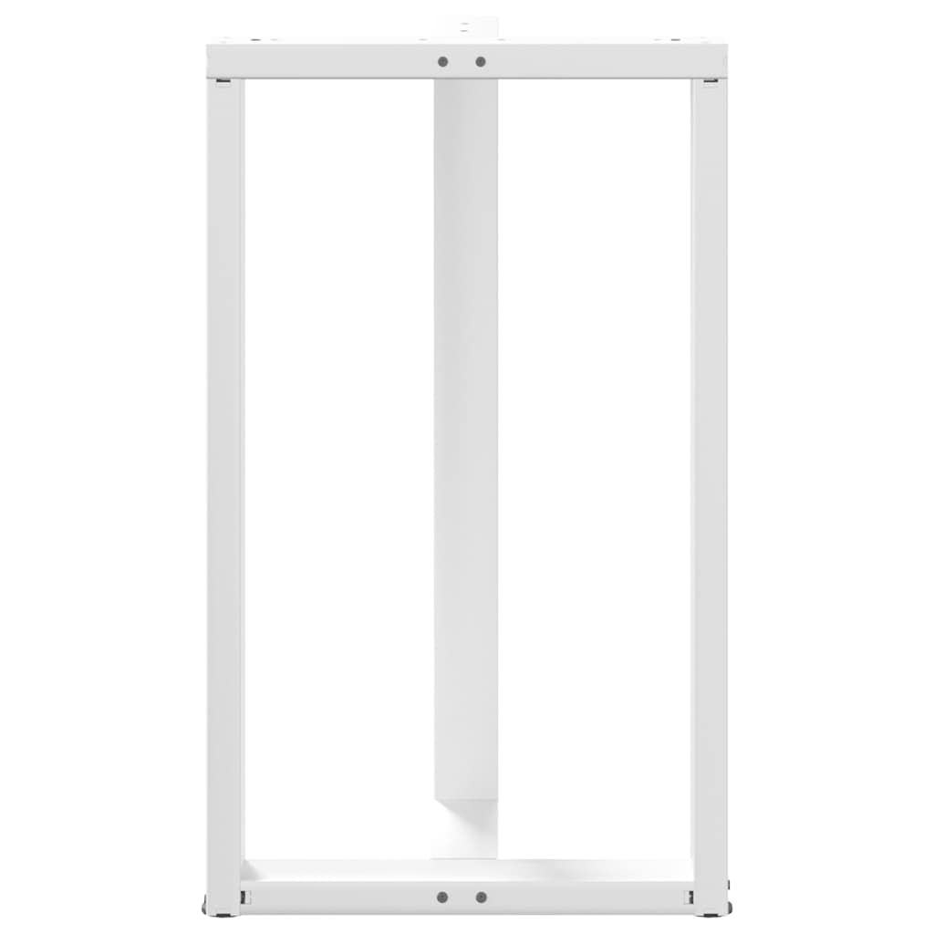 Bar table legs T-shaped 2 pcs white 60x35x(100-101) cm steel