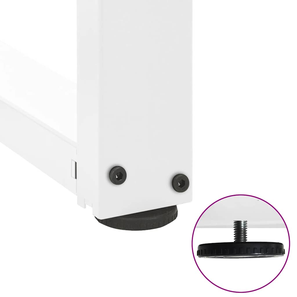 Bar table legs T-shaped 2 pcs white 60x35x(100-101) cm steel