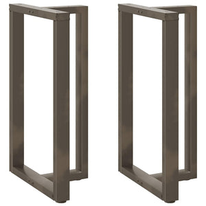 Bar table legs T-shaped 2 pcs natural 60x35x(100-101) cm steel