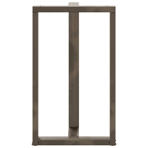 Bar table legs T-shaped 2 pcs natural 60x35x(100-101) cm steel