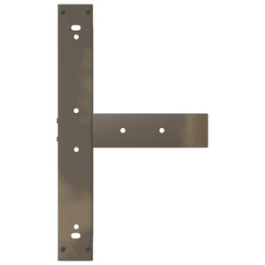 Bar table legs T-shaped 2 pcs natural 60x35x(100-101) cm steel