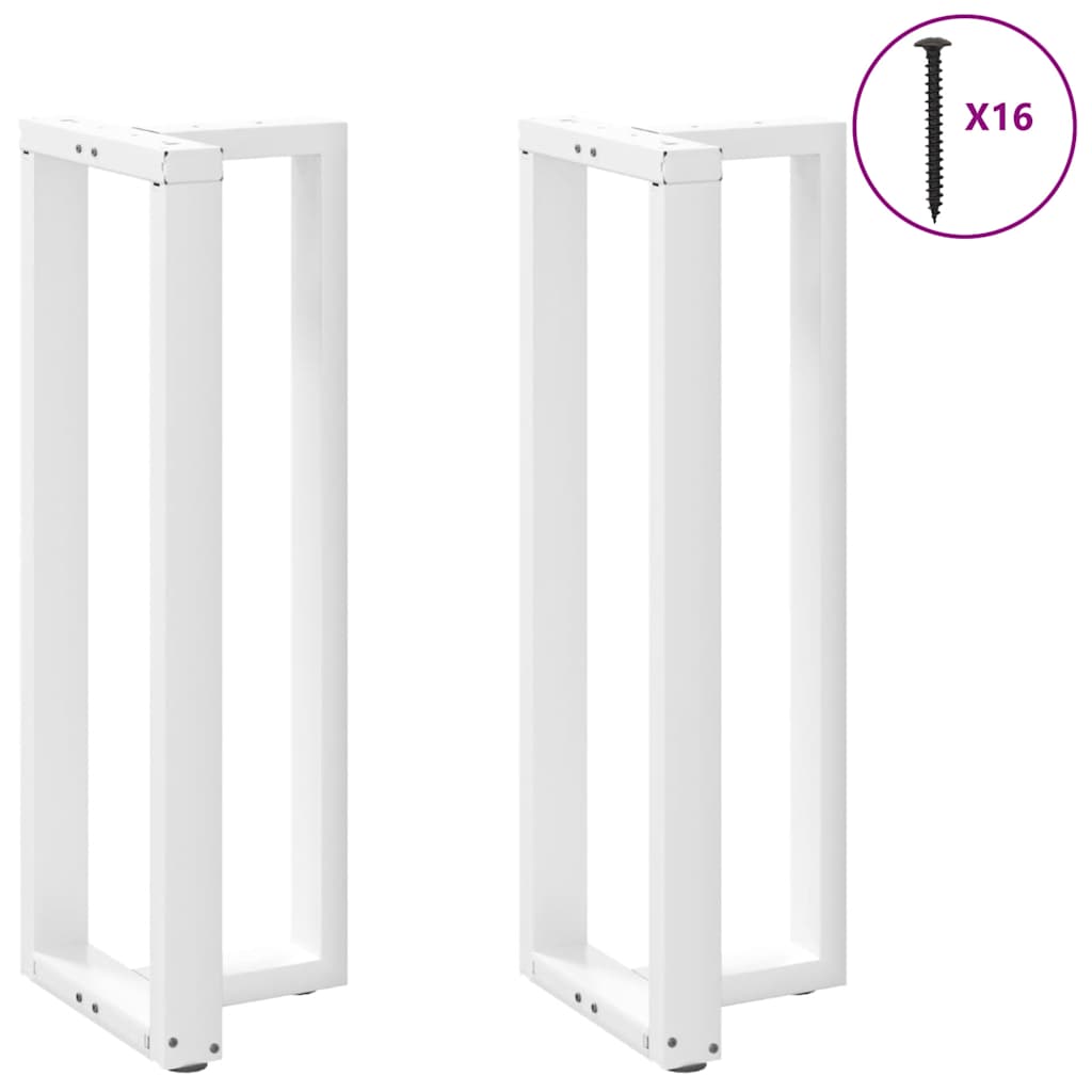 Bar table legs T-shaped 2 pcs white 40x35x(110-111) cm steel