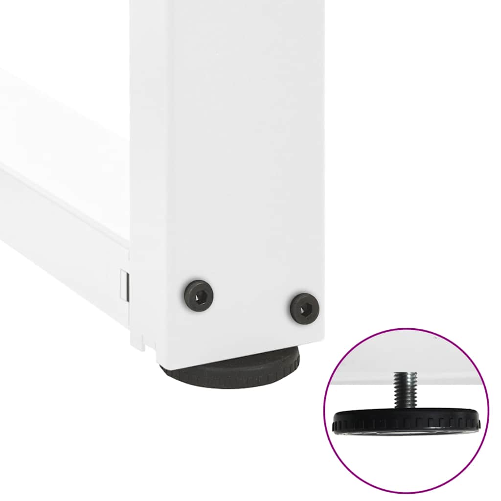 Bar table legs T-shaped 2 pcs white 40x35x(110-111) cm steel