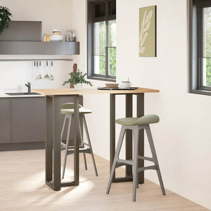 Bar table legs T-shaped 2 pcs natural 40x35x(110-111) cm steel