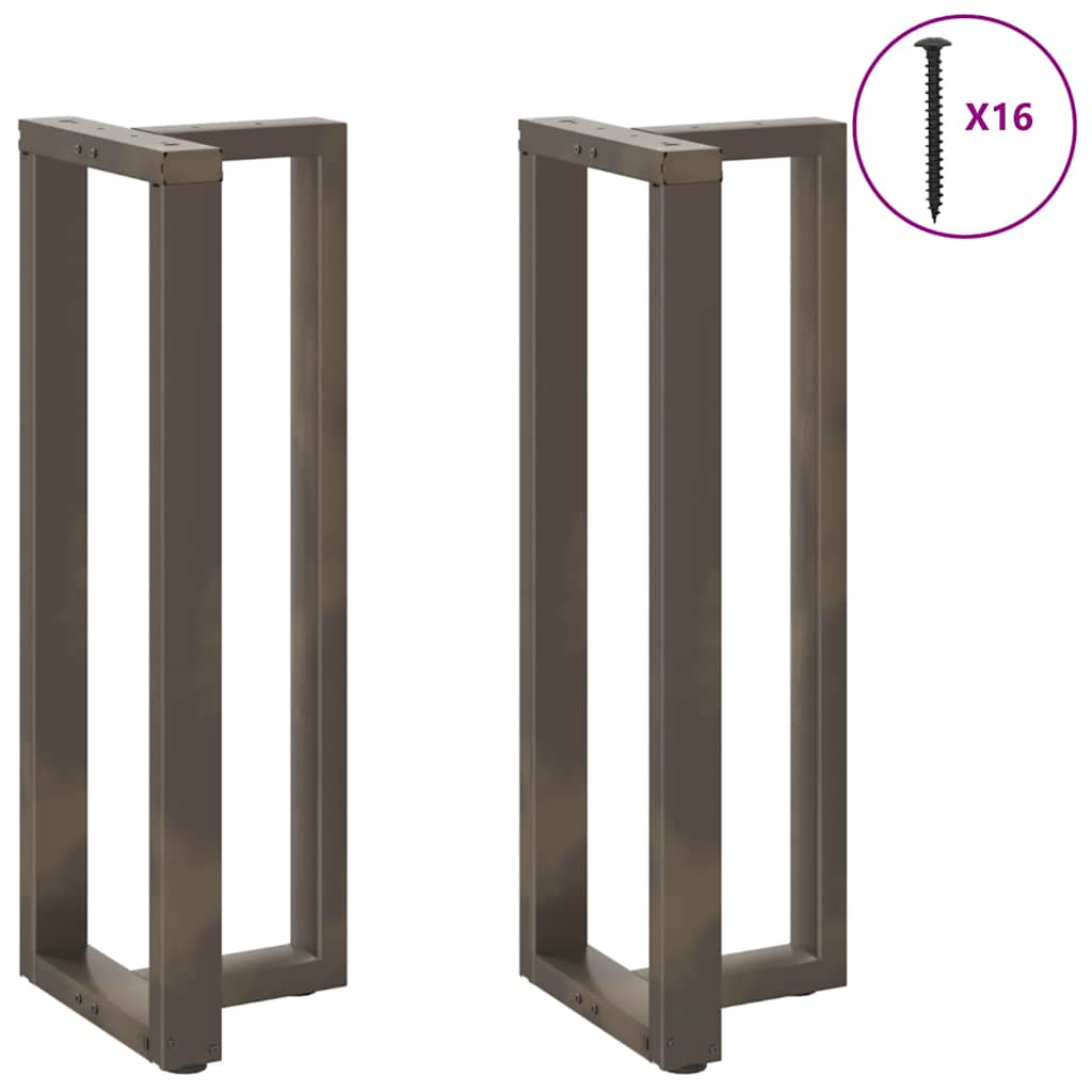 Bar table legs T-shaped 2 pcs natural 40x35x(110-111) cm steel