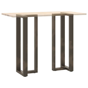 Bar table legs T-shaped 2 pcs natural 40x35x(110-111) cm steel