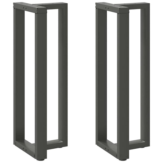 Bar table legs T-shaped 2 pcs anthracite 50x35x(110-111) cm steel