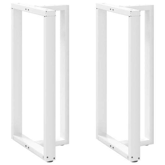 Bar table legs T-shaped 2 pcs white 60x35x(110-111) cm steel