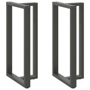 Bar table legs T-shaped 2 pcs anthracite 60x35x(110-111) cm steel