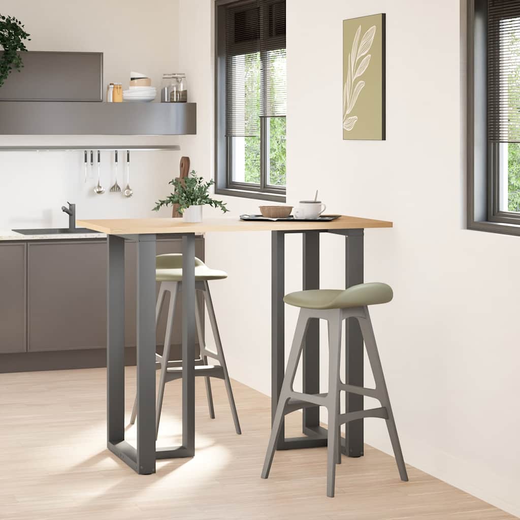 Bar table legs T-shaped 2 pcs anthracite 60x35x(110-111) cm steel