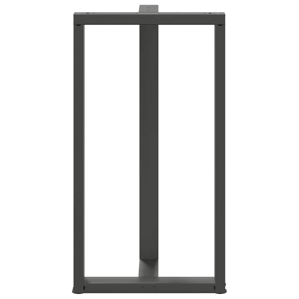 Bar table legs T-shaped 2 pcs anthracite 60x35x(110-111) cm steel