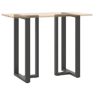 Bar table legs T-shaped 2 pcs anthracite 60x35x(110-111) cm steel