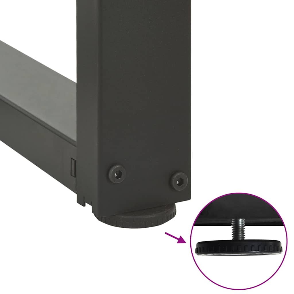 Bar table legs T-shaped 2 pcs anthracite 60x35x(110-111) cm steel