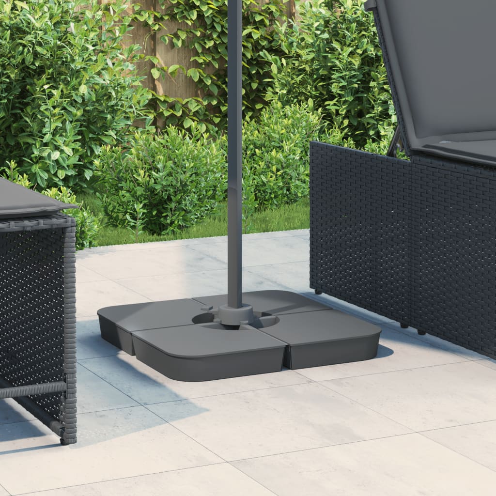 Parasol base set 4 pcs for parasols with cross base 100 kg PP