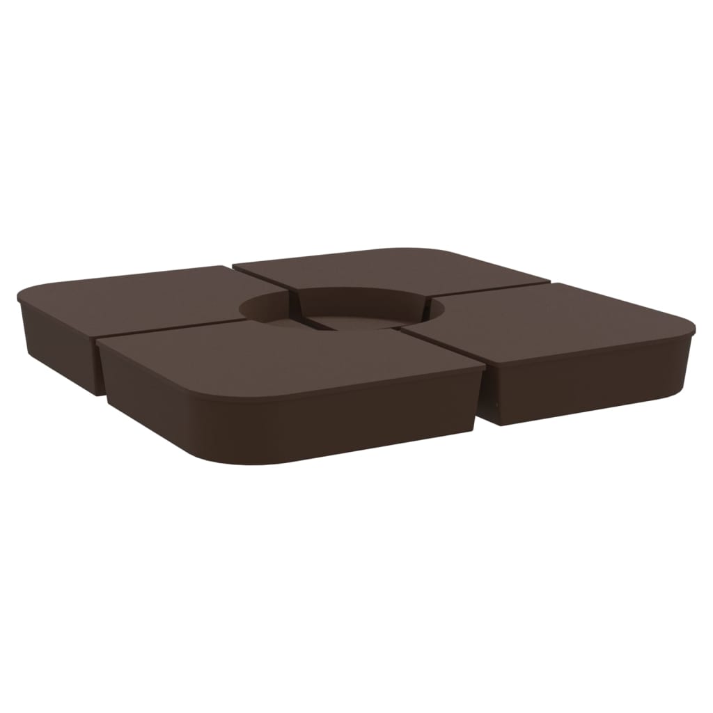 Parasol base set 4 pcs for parasols with cross base 100 kg PP