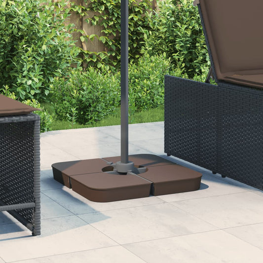 Parasol base set 4 pcs for parasols with cross base 100 kg PP
