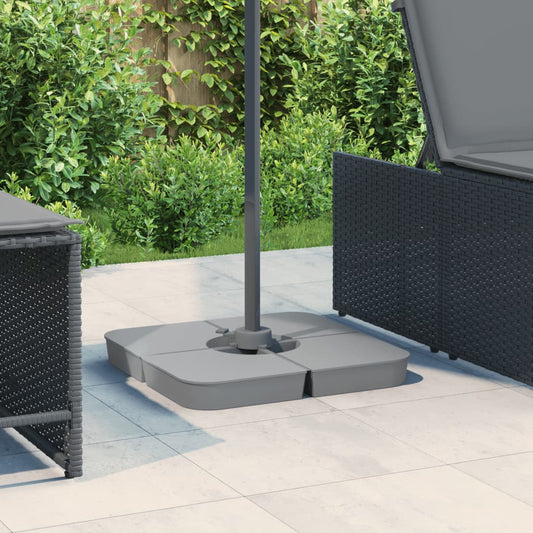 Parasol base set 4 pcs for parasols with cross base 100 kg PP