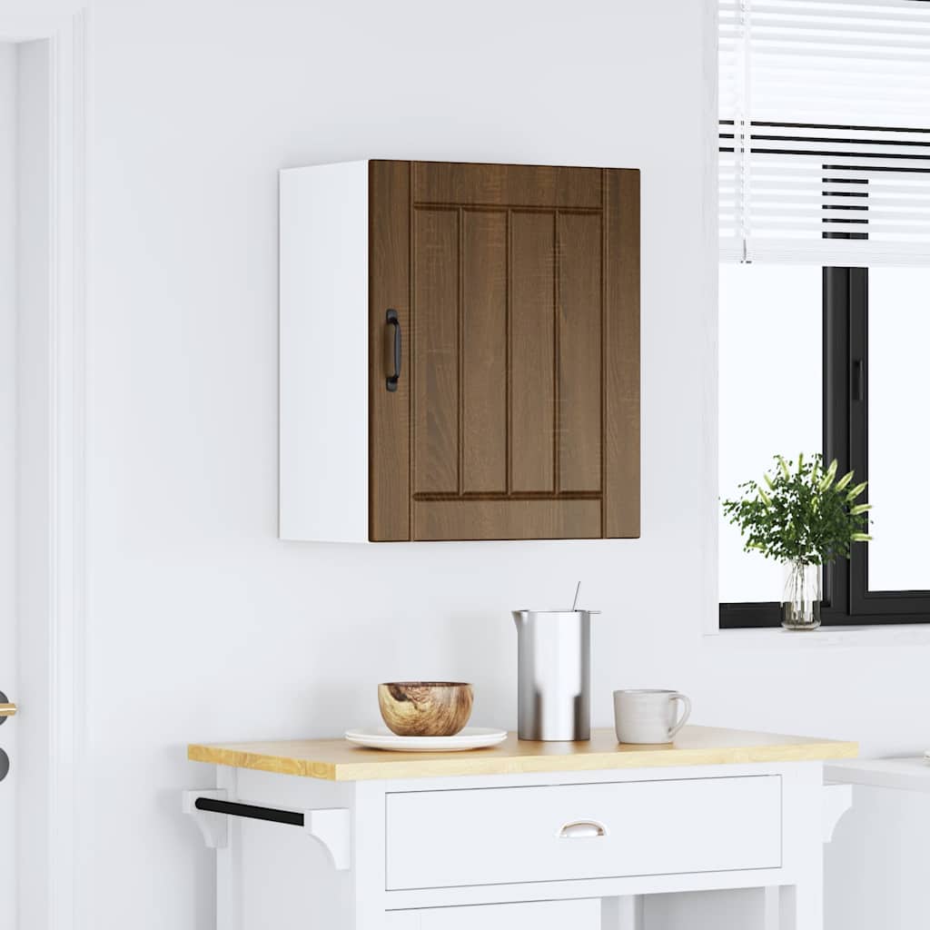 Kitchen wall cabinet Lucca brown oak engineered wood
