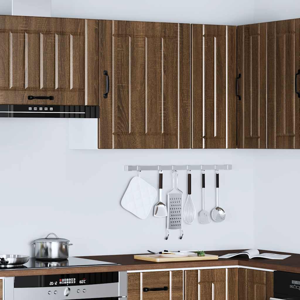 Kitchen wall cabinet Lucca brown oak engineered wood
