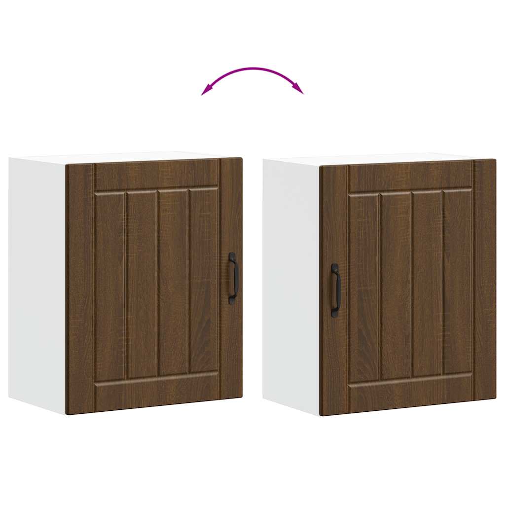 Kitchen wall cabinet Lucca brown oak engineered wood
