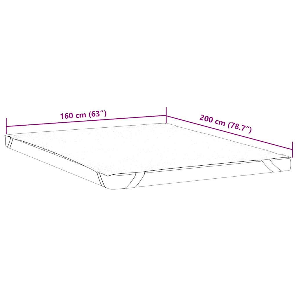 Mattress protector white 160x200 cm waterproof