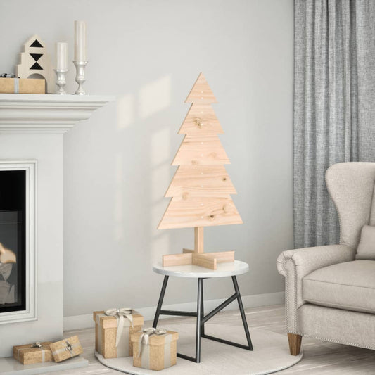 Wooden Christmas tree for decoration 100 cm solid pine