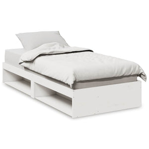 Daybed without mattress white 75x190 cm solid pine wood