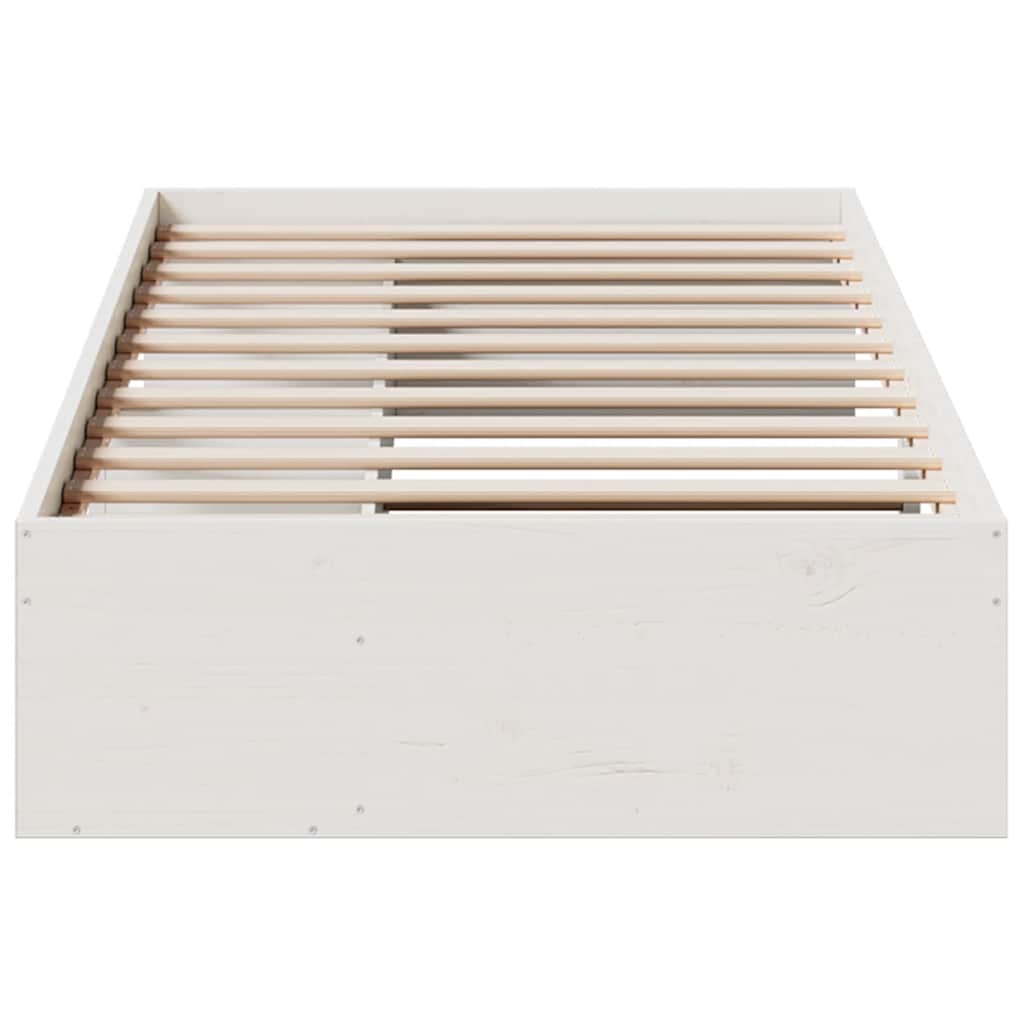 Daybed without mattress white 75x190 cm solid pine wood