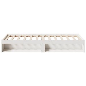 Daybed without mattress white 75x190 cm solid pine wood