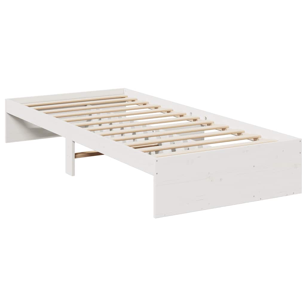 Daybed without mattress white 75x190 cm solid pine wood