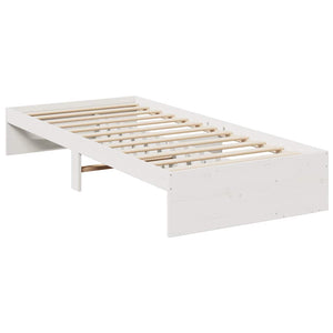 Daybed without mattress white 75x190 cm solid pine wood
