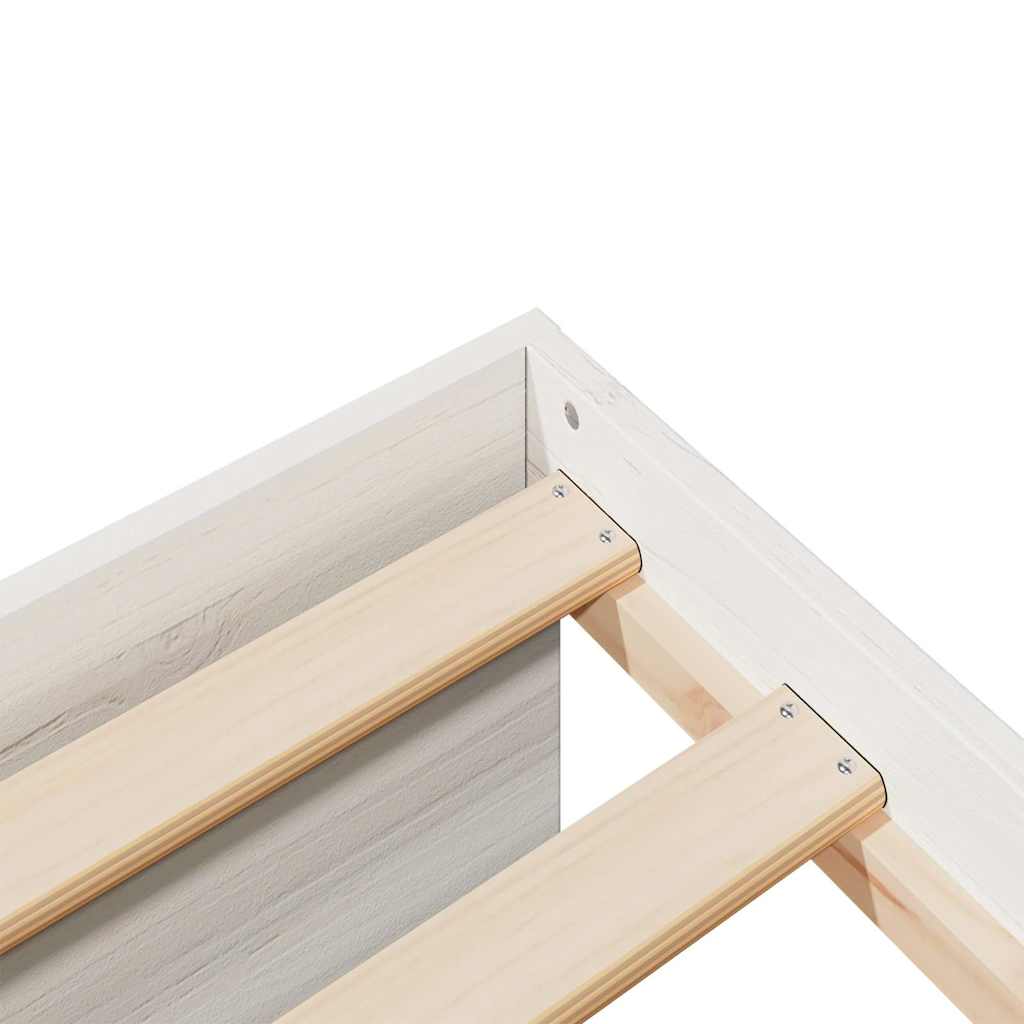 Daybed without mattress white 75x190 cm solid pine wood