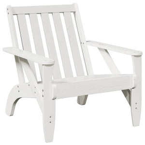Adirondack garden chair white 75x77x77 cm solid pine wood