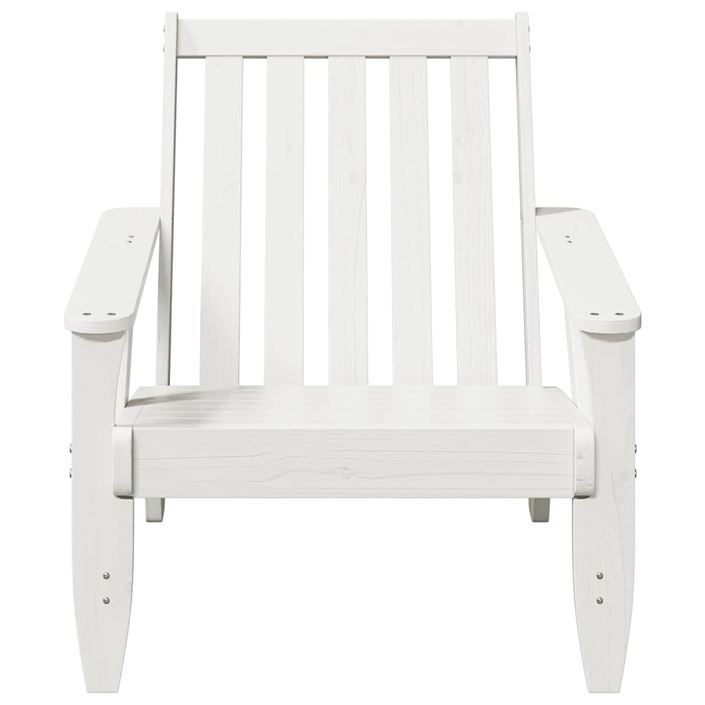 Adirondack garden chair white 75x77x77 cm solid pine wood