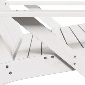 Adirondack garden chair white 75x77x77 cm solid pine wood