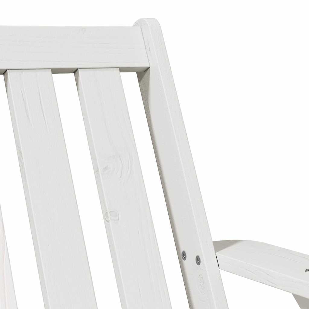 Adirondack garden chair white 75x77x77 cm solid pine wood