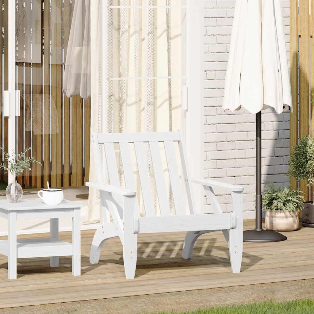 Adirondack garden chair white 75x77x77 cm solid pine wood