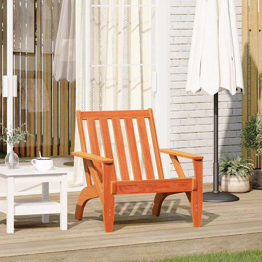 Adirondack garden chair wax brown 75x77x77 cm solid pine wood