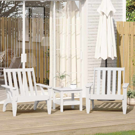 Adirondack garden chairs 2 pcs white 75x77x77 cm solid pine wood