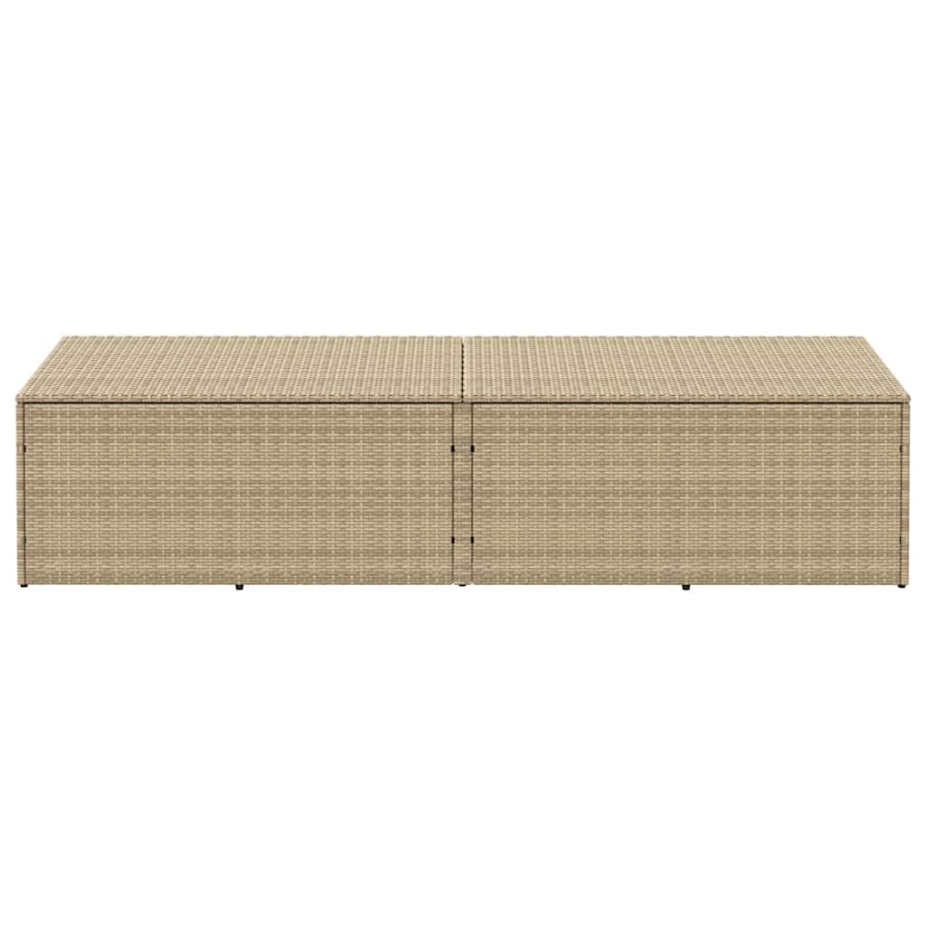 Cushion case beige 220x50x58 cm poly rattan